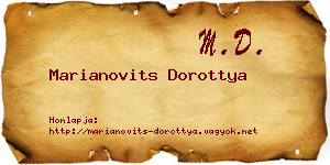 Marianovits Dorottya névjegykártya