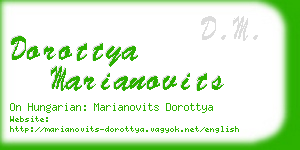 dorottya marianovits business card